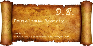Deutelbaum Beatrix névjegykártya